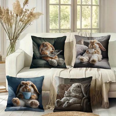 2 vnt. ryškių bohemiško stiliaus trumpo pliušo pagalvių užvalkalų 45x45cm žavingas kačiukas svetainės miegamojo dekoras (Pagalvės įdėklas neįtrauktas)