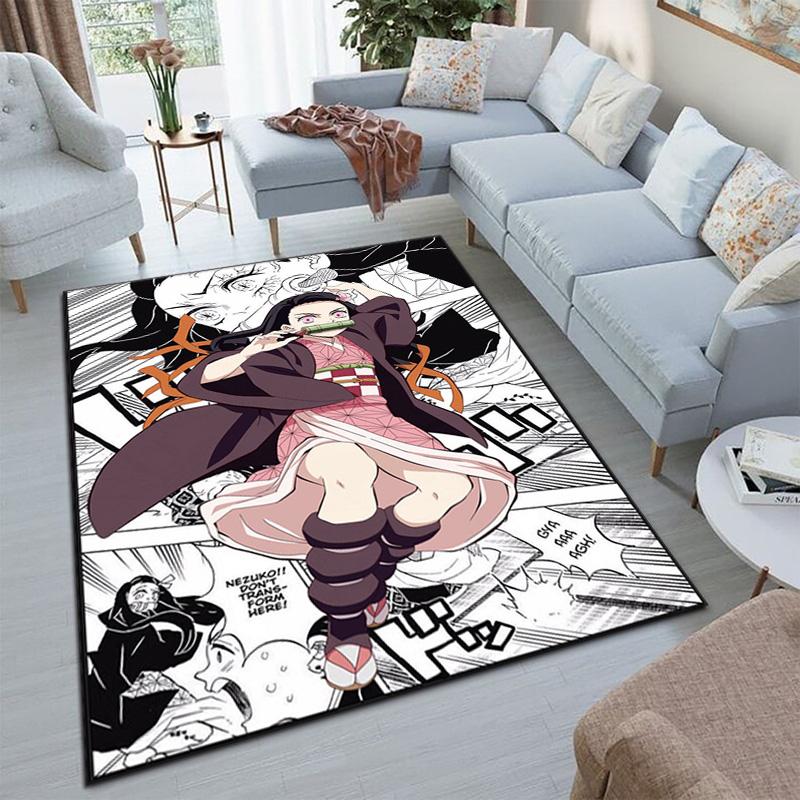 Japanese manga artist Koyoharu Gotouge's Demon Slayer carpets, home decor, non-slip door mats, hallway seat mats, outdoor picnic mats, rugs H7