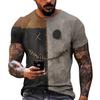 Halloween T Shirt Men's Casual Round Neck Blood Splatter Pattern Tops Horror Bloody Printed Short Sleeve Tops