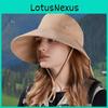 Summer Wide Brim Floppy Hat With Sun Protection For Outdoor Activities Women