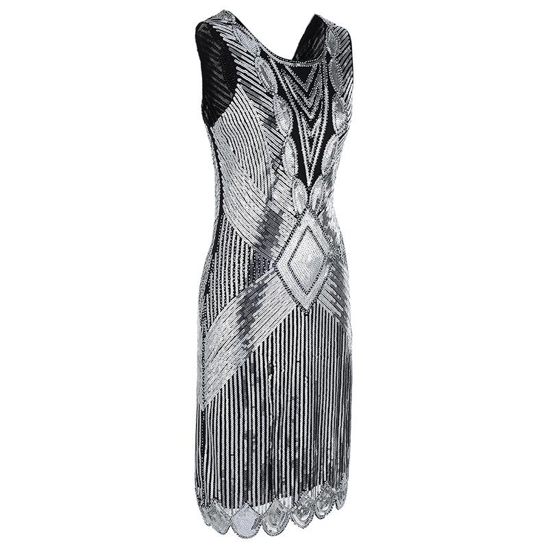 Performance Dress 1920 Retro Sequined Evening Dress For Women