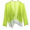 PLEATS PLEASE Made In Japan Long Sleeve Mesh Blouse 5 Yellow-green Women Used