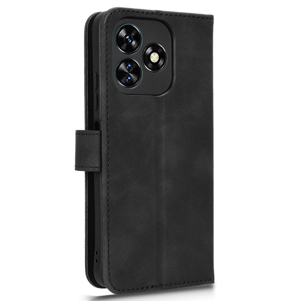 For Oukitel C51 Case Skin-Touch Shockproof Leather Wallet Stand Flip Phone Cover