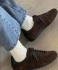 [COREOFALCHEMY] Brown Suede Cow Leather German Army Sneakers Terra Chocolat German