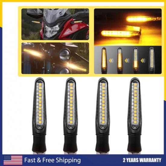 4 Universal Pack Turn Motorcycle Signals Amber Blinker For Lights Suzuki DRZ400S