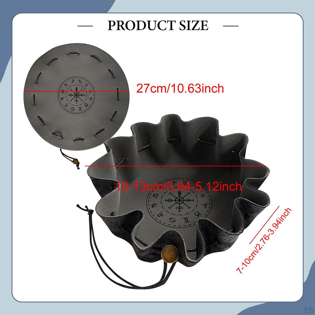 Dice Tray Drawstring Bag Pouch Rolling Tray,Storage Case for Keys Role Playing Table Games RPG