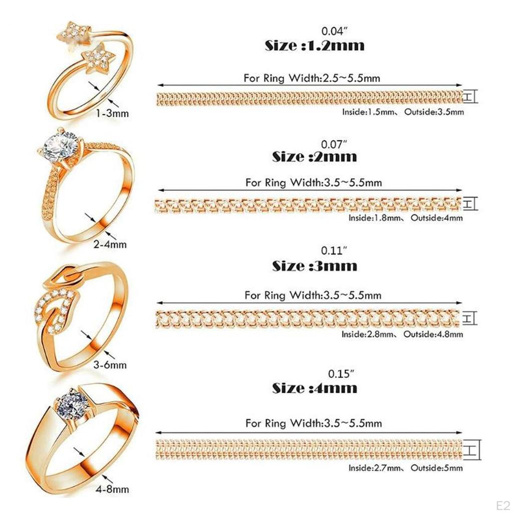 Guards Spacer Fitter Resizer Jewelry Sizer Invisible Size Adjuster Tightener for Loose Rings