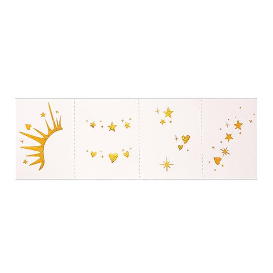 Temporary Tattoos Stickers, The Corner of The Eye Tattoos with Heart Star Pattern, Temporary Body Art Stickers for Adults Kids Party Use