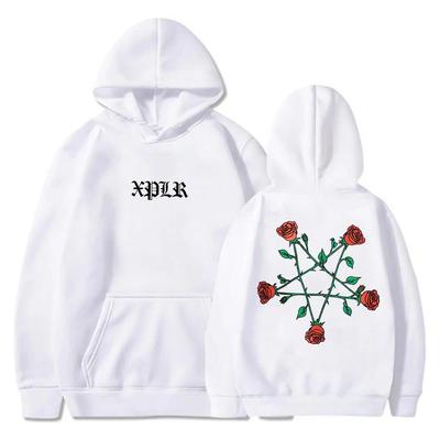 2024 XPLR Sam And Colby Pentagram Rosor Hoodie 2024 Par Merchandise Långärmad Streetwear Dam Herr Huvtröja Mode Kläder