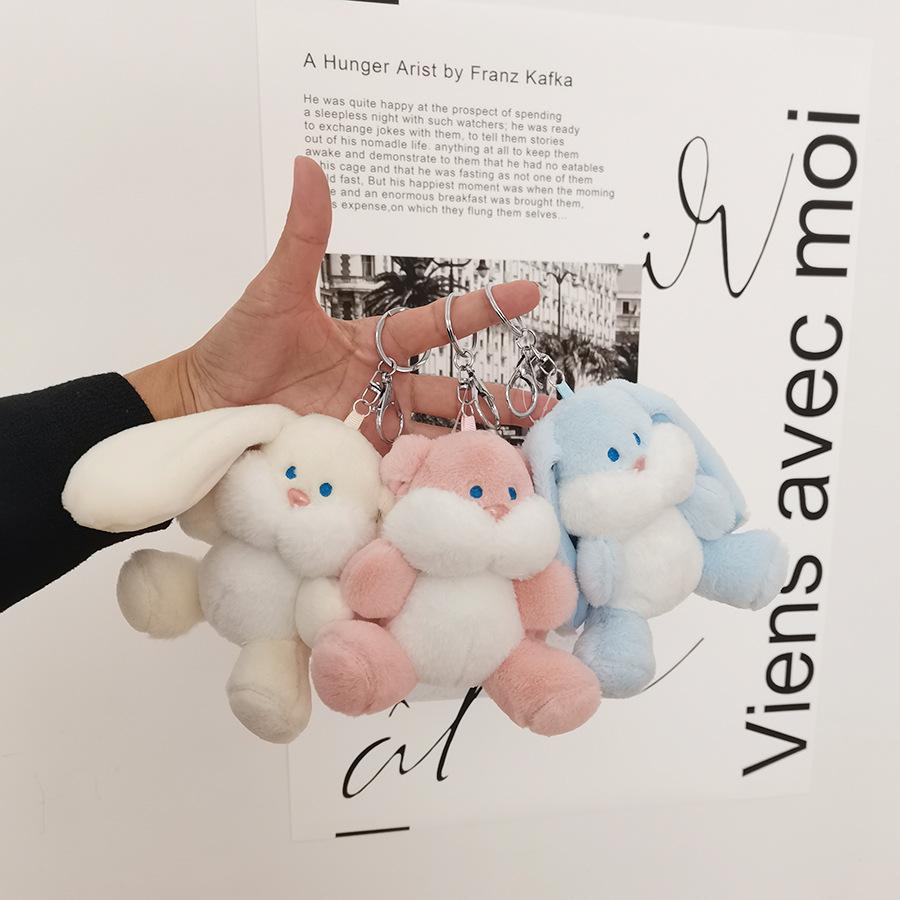 Big Fat Rabbit Bear Doll Pendant Accessories Doll Souvenir Gift Doll Ins Cute Ugly Cute Plush Pendant
