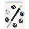 6-in-1 Metal Screwdriver Level Ballpoint Pen Multifunctional Touch Screen Capacitive Ruler Tool Metal Pen