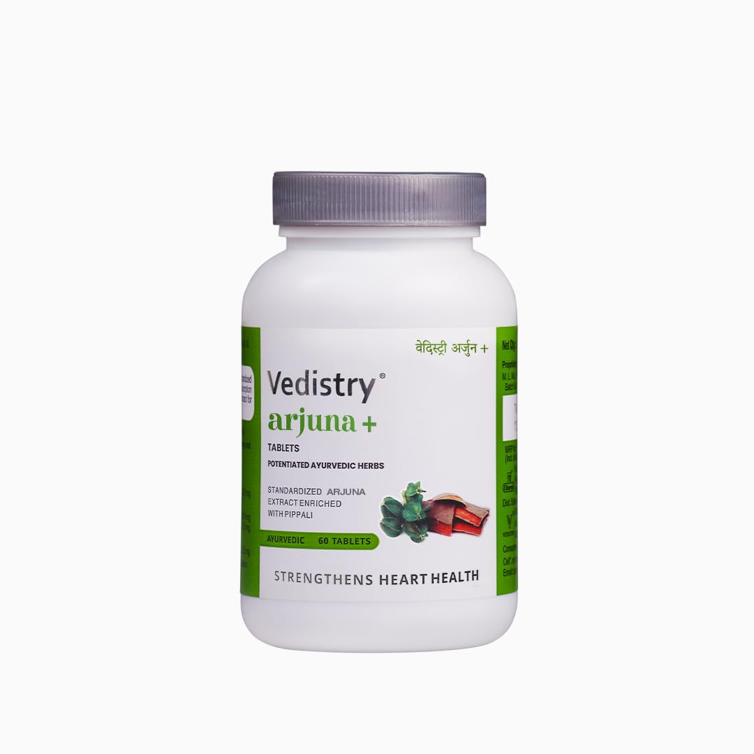 

Vedistry Arjuna Tablets for Heart | Promotes Heart Health | Bone Health and Blood Pressure | Controls Cholesterol Level | Pack of 2 X 60tablets