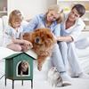 Portable Cat House Heating Cat Small Dog Houses Foldable Puppy Kitten Cats Dogs Bed Durable Rabbit Dog Cats Kittens Pet Beds