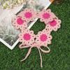 Turban Flowers Hairband Colorful Scarf Pastoral Style Headscarf French Style Bandana Knitted Hair Band Clothing Accessories