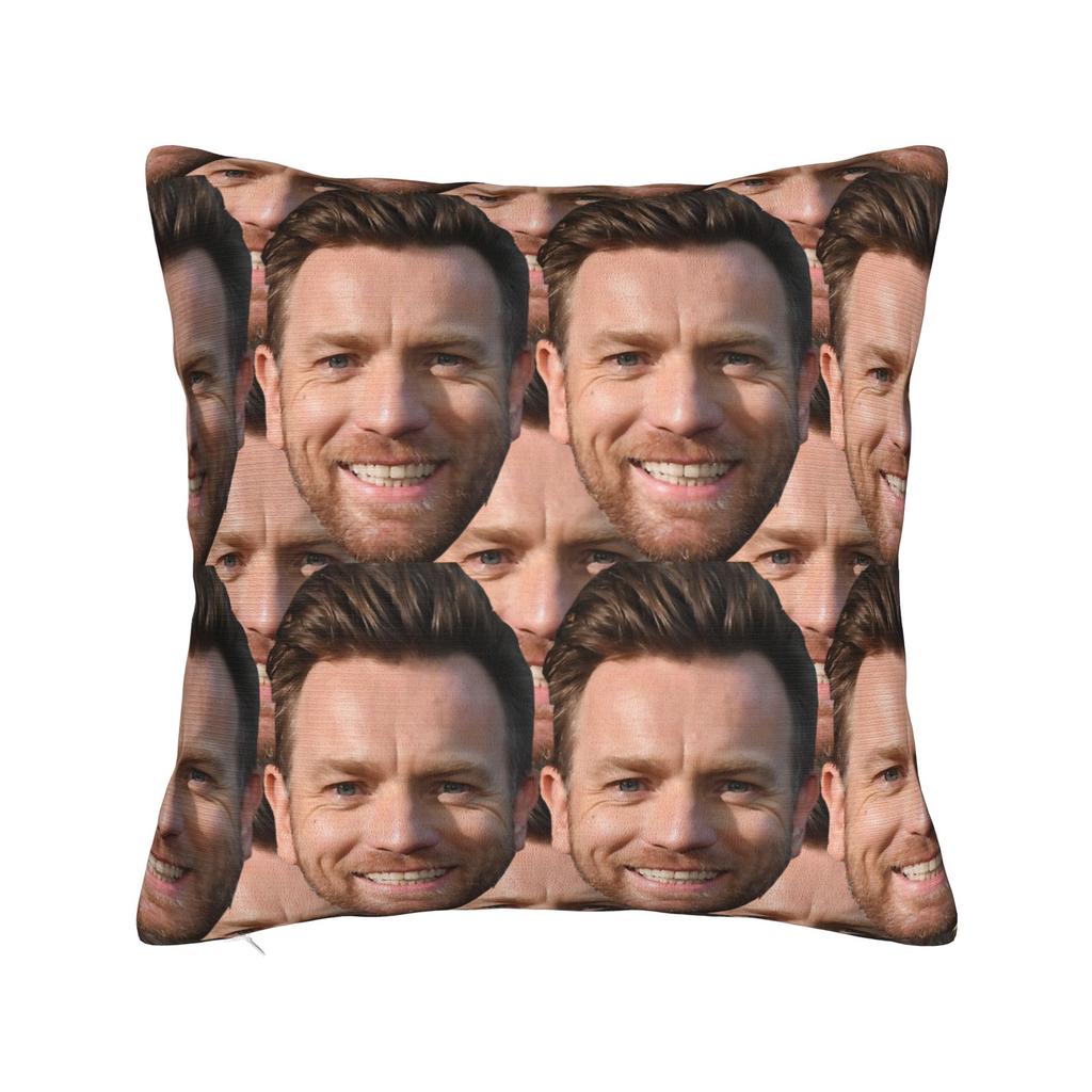 Ewan McGregor jako Ježíš Veselé Velikonoce Povlak na polštář Měkký povlak na polštář Potah na polštář Retro Trendy povlaky na polštář do obývacího pokoje Židle