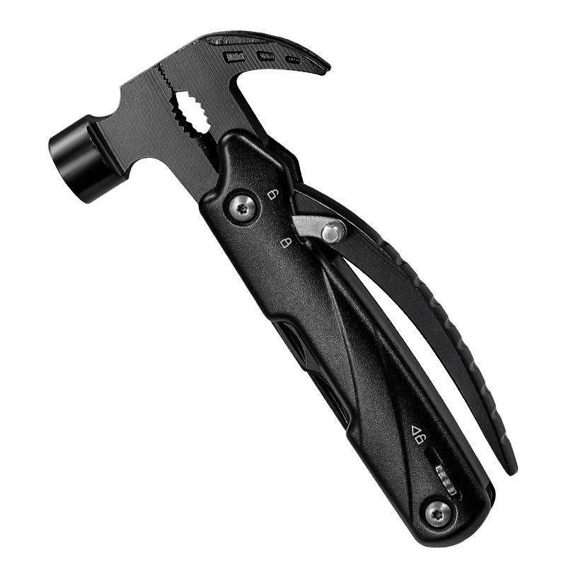 High-Hardness Outdoor Multi-Tool: Folding Pliers, Wrench, Hammer, Sun Ring Twist Core