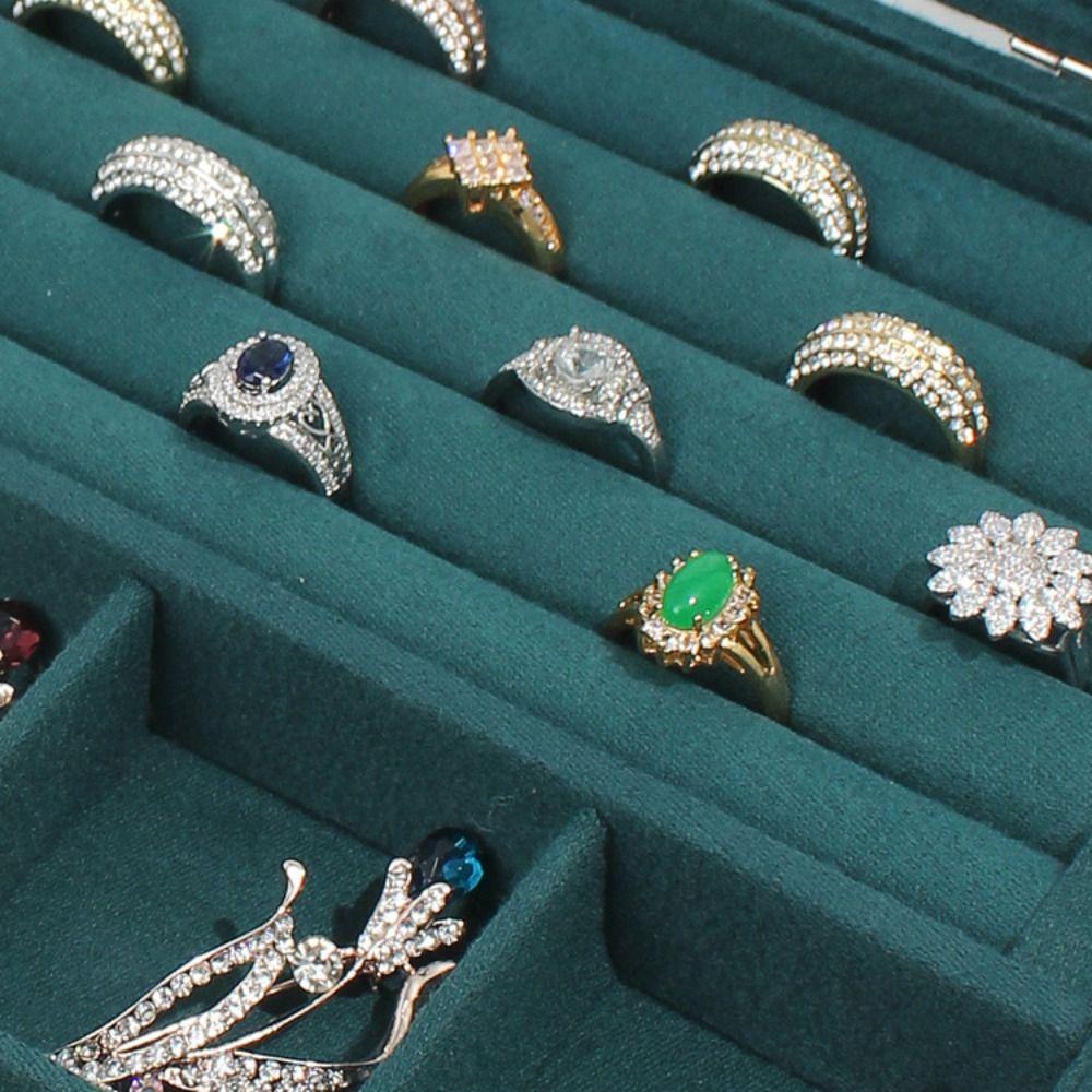 Rings Velvet Jewelry Box Earrings Jewelry Display Case Solid Color Jewelry Storage Tray  Gift