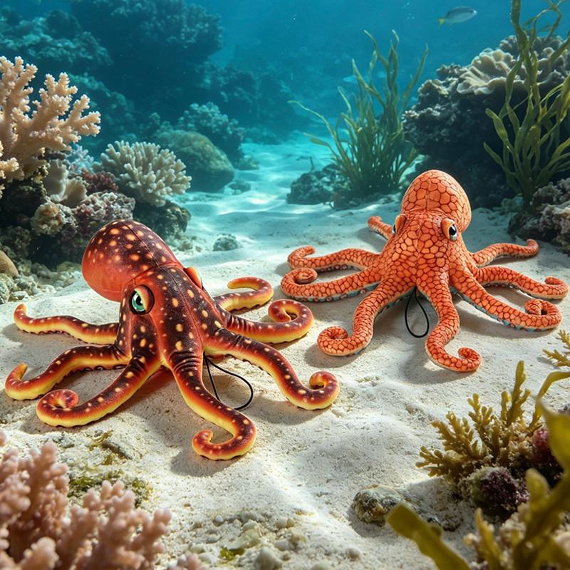 Carino Giocattolo Peluche Polpo Simulato Arancione Animale Marino Polpo Morbido Bambola Imbottita Decorazione per la Casa Giocattoli Peluche per Amici Regali Decorazione