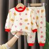 2026 Summer Children Full Sleeve Underwear Suits Baby Spring O-Neck Cartoon Cotton Pajama Set Long Pant Kids Home Wear Clothing Suit for Girl Boy