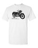 Motorcycle Tee T Shirt White 100% Cotton Vtg Art Retro Trailblazer 500
