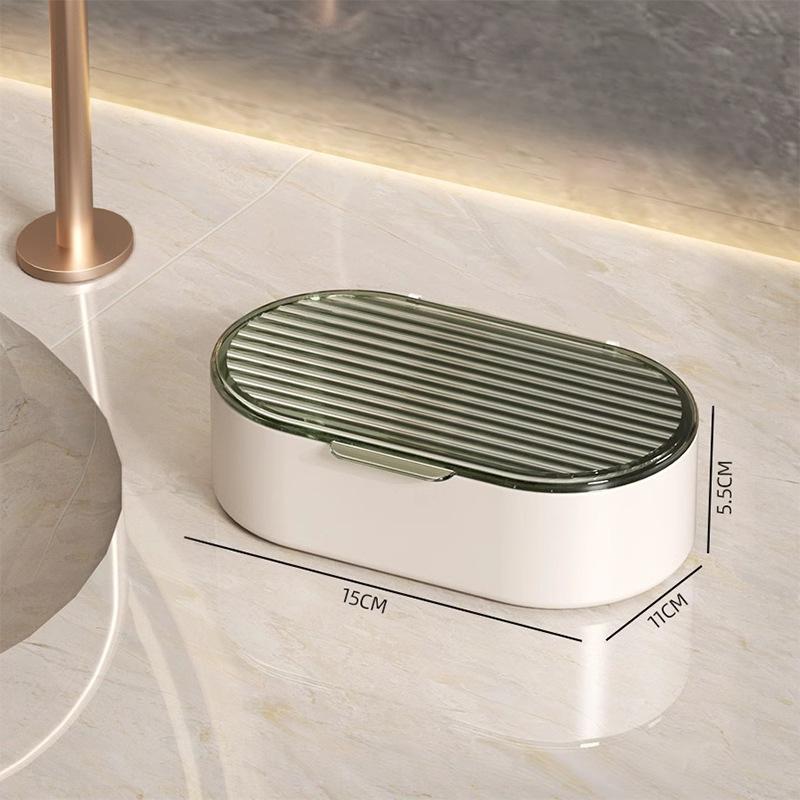 Cutie de săpun de blat de lux ușoară Creativă cu capac Cutie de scurgere Cutie portabilă de săpun de depozitare pentru baie pentru uz casnic