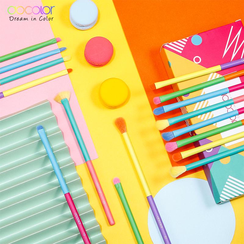 Docolor 16-teiliges Make-up-Pinsel-Set, Lidschatten-Mischung, Eyeliner, Wimpern, Augenbrauen, Beauty-Make-up-Pinsel, professioneller Lidschattenpinsel