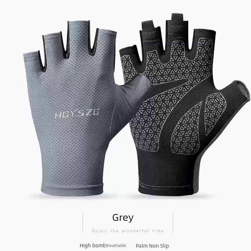 Fitness Gloves Men s and Women s Half Finger Sports Anti-Cocoon Equipment Training Yoga Bicycle Cycling Thin Non Slip Horizontal Bar Kettlebell Grey S