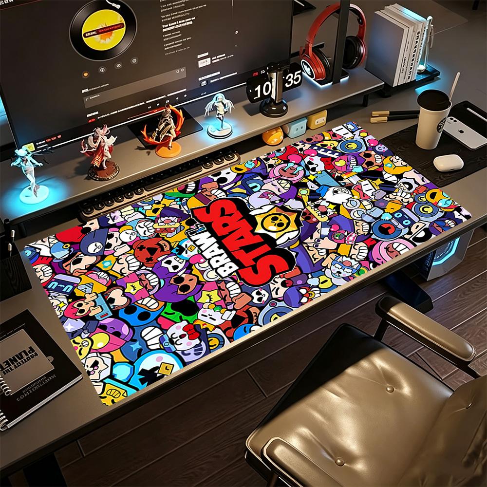 Brawl Stars Large Mouse Pad Desk Mat Ultra-Long Desk Mat Non-Slip Rubber Bottom Perfect Gift for Gamers And Professionals