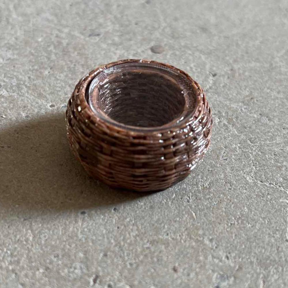 Simulation Dollhouse Miniature Chair Furniture Decoration Simulation Bamboo Basket  Kid Toys