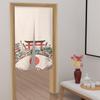 Japanese Style Noren Door Curtains Mountain Izakaya Dining Room Partition Linen Doorway Curtain Kitchen Entrance Half Curtain