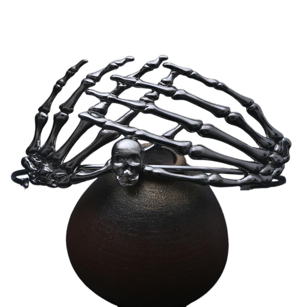 Halloween themed party personalized styling skull crown headdress unisex clothing accessories alloy crown