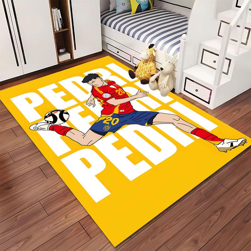 Soccer Player Illustration Carpet suitable as a non-slip mat for the living room or bedroom sofa