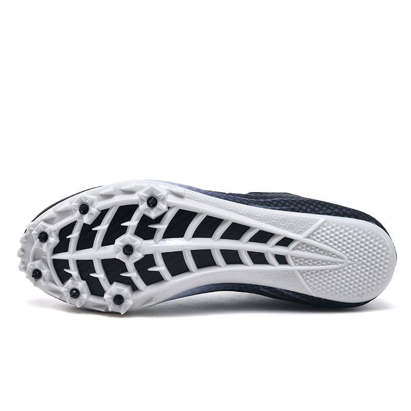 Professional Track & Field Shoes for Men Women Breathable Lace Up Sneakers Black Women Track Spike Running Sprint Sneakers