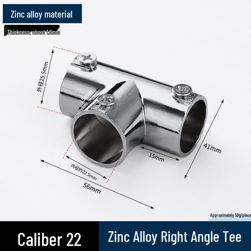Stainless Steel Right Angle Tee Connector 19mm-32mm Joint Elbow Assembly Frame Fastener
