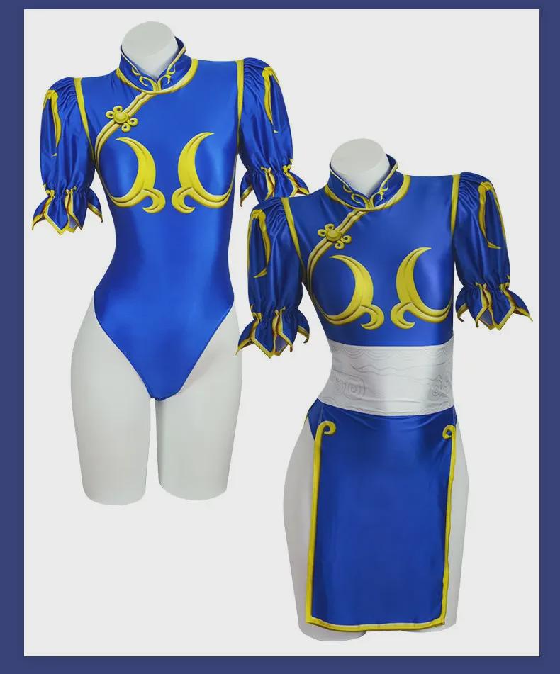 Macacão Cosplay de Halloween da Chun-Li – Roupa de Palco de Street Fighter 6