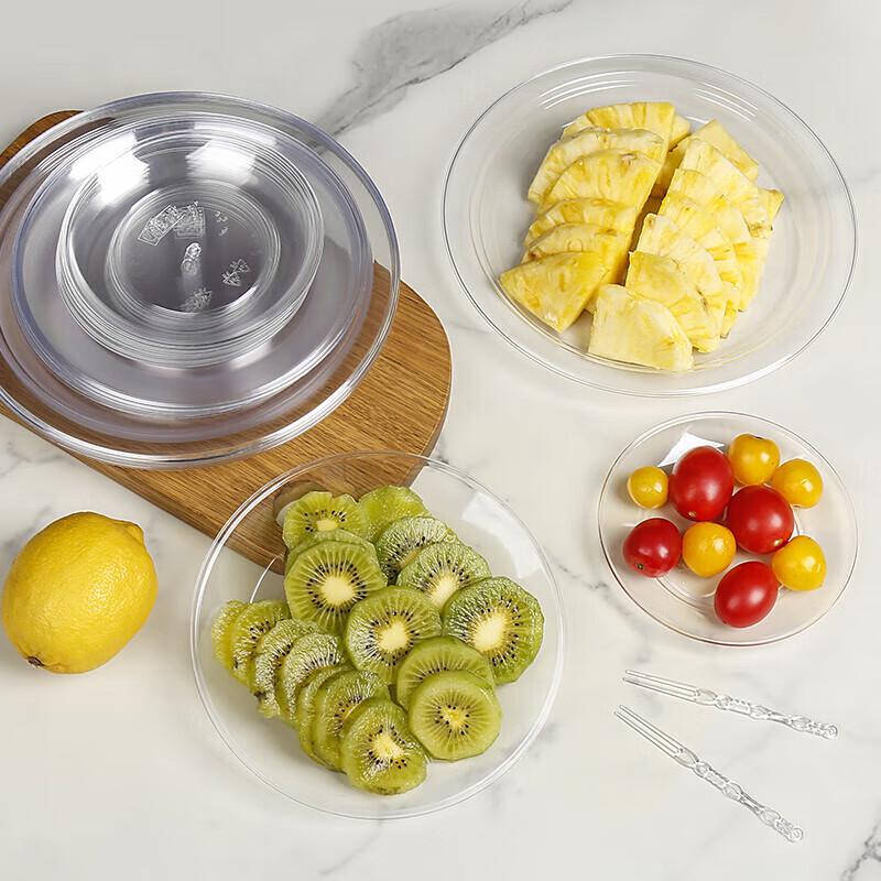 Jinwuyuan Disposable Crystal-Look Plastic Plates