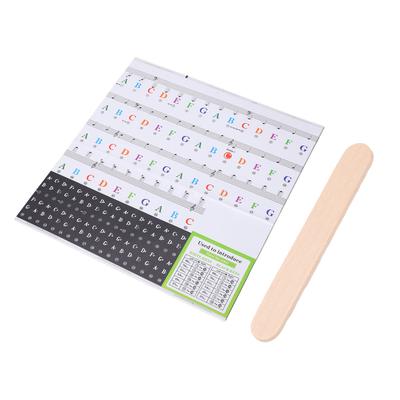 Etichete Autocolante Tastatură Pian Litere Note Mari Detașabile pentru 37 49 54 61 76 88 Taste