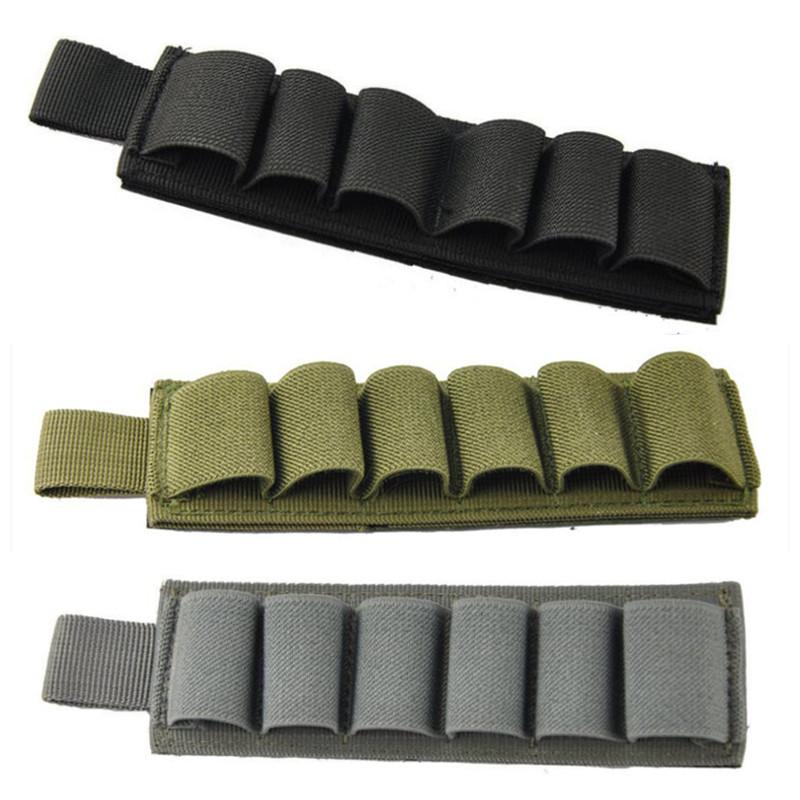 Tactical Outdoor 6 Round Shotgun Shell Holder Ammunition Pistol Bullet Reload Holder with Adhesive Backing Sticker