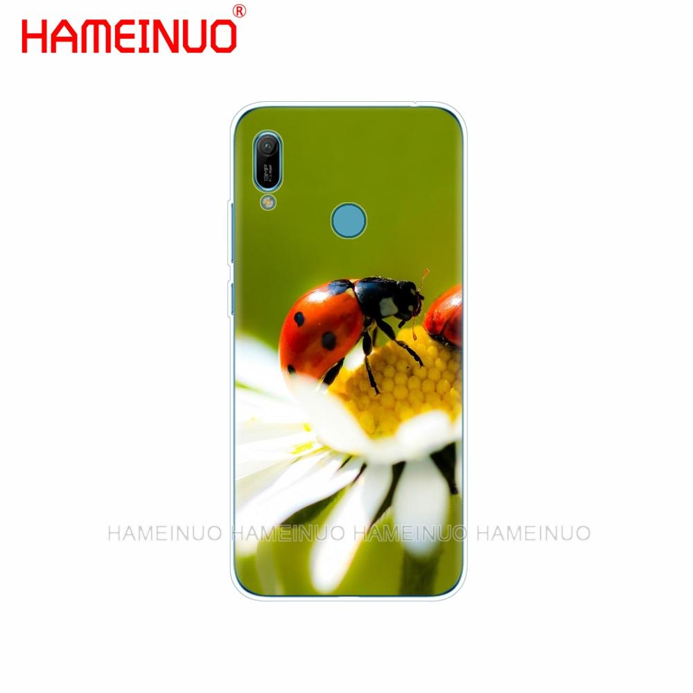 Funda de silicona para teléfono para huawei Y5 Y6 Y7 Y9 PRO PRIME 2019 honor 8s 8a 20 LITE PRO 10i view 20 V20 mariquita de cuatro hojas margarita