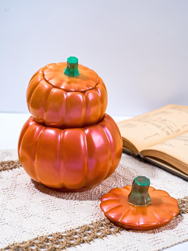 3D Large Pumpkin Storage Box Silicone Mold Plaster Candle Jar Making Mould Handmade Flowerpot Resin Molds Halloween Decor Gifts