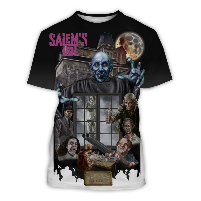 

Новый фильм ужасов «Участь Салема», мужская футболка с коротким рукавом, 3D-печать, хип-хоп, унисекс, повседневная футболка с круглым вырезом, вампирская футболка, летняя мода 3XL