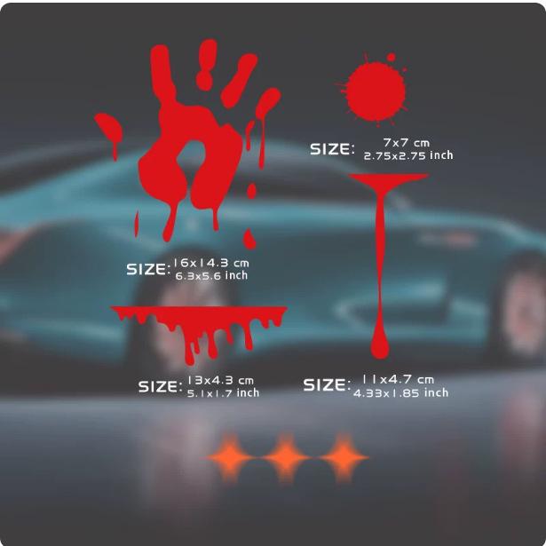 Hot Selling Bloodstain Car Fuel Tank Sticker: Creative, Waterproof, Sun-Protected Cover for Electric Vehicles & Cars
