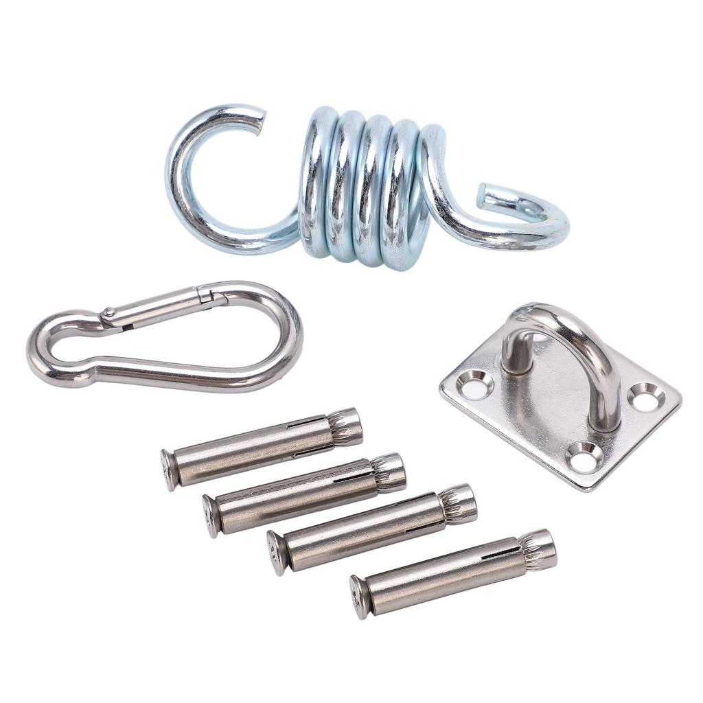 Suspension Bracket Hammock Mount with Square Door Buckle Spring Steel Expansion Screw Carabiner