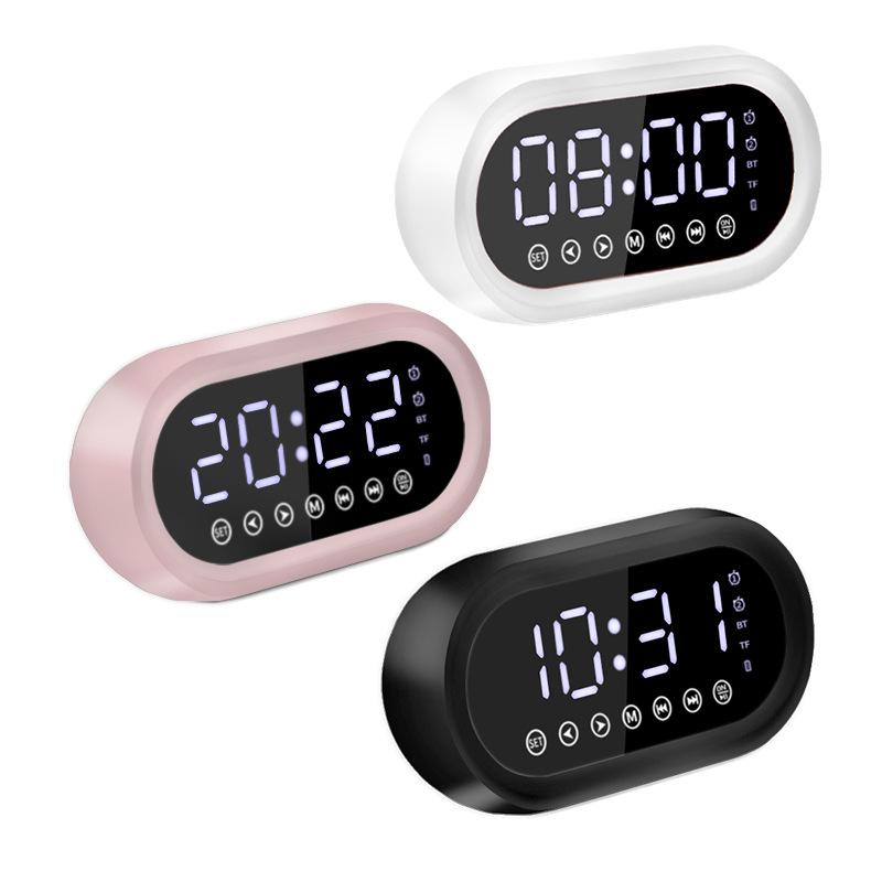 New Portable Bluetooth Speaker with Dual Alarm Clock and Card Slot, Heavy Bass for Home Use