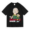 New Japanese Sakamoto Taro Anime Second Dimensional Peripheral Printing Cotton Short Half-Sleeve T-Shirt Men's and Women's