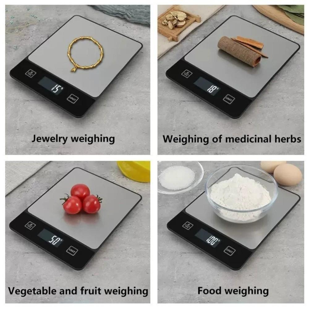 Stainless Steel Gram Scale Digital Display Kitchen Scale Easy To Clean Baking Scale  Food Measuring
