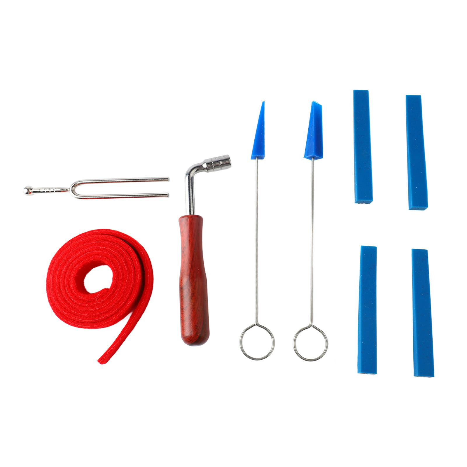 

Набор инструментов для настройки фортепиано, тюнинговый ключ, вилка, резиновая немой, шерстяной фетр, полоска для темперамента, набор тюнеров для фортепиано