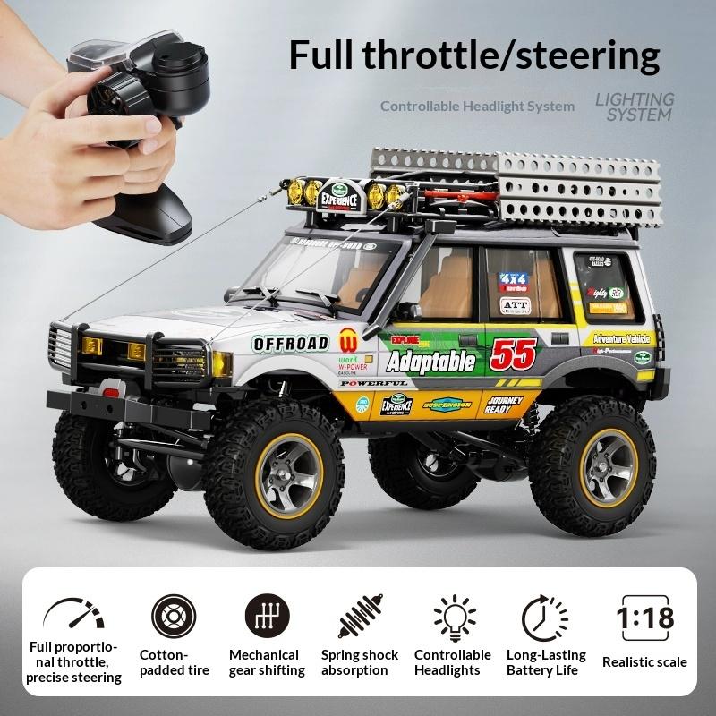 Nuevo 1:18 Lr1801 Coche de Control Remoto Rc Profesional, Coche de Escalada Todoterreno Tracción a las Cuatro Ruedas Doble Velocidad Modelo de Coche de Juguete Regalo para Niño