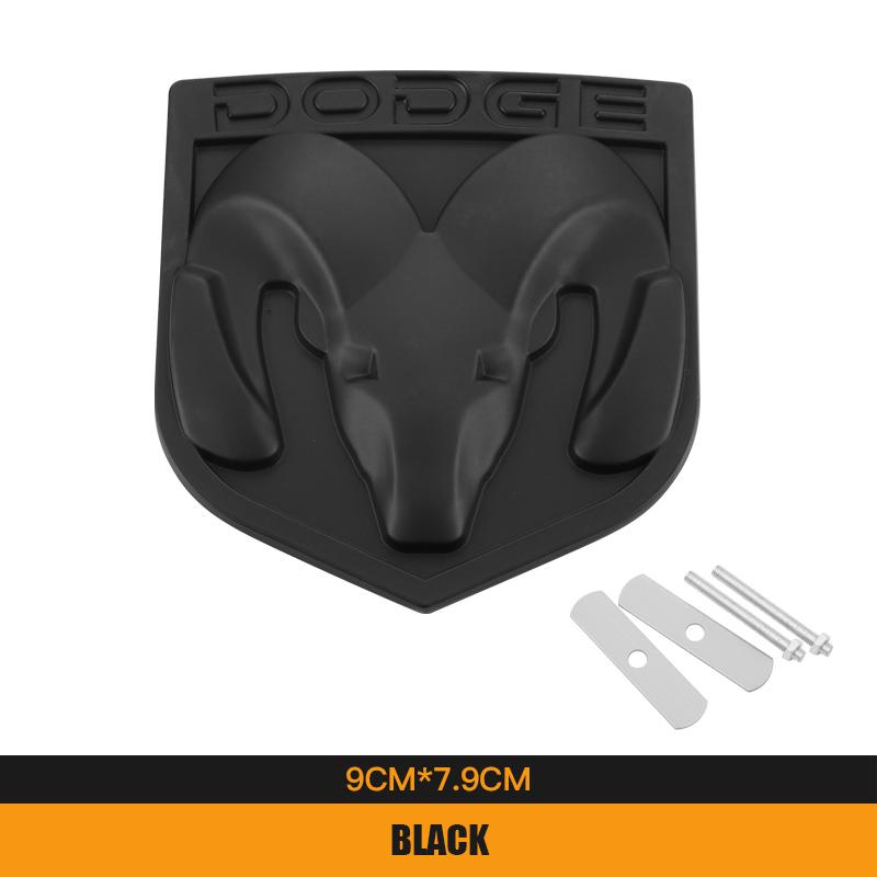 3D Metal Car Sticker Ram's Head Badge Accessories Decorative For Dodge Ram Caliber 1500 Caliber Challenger Charger T888