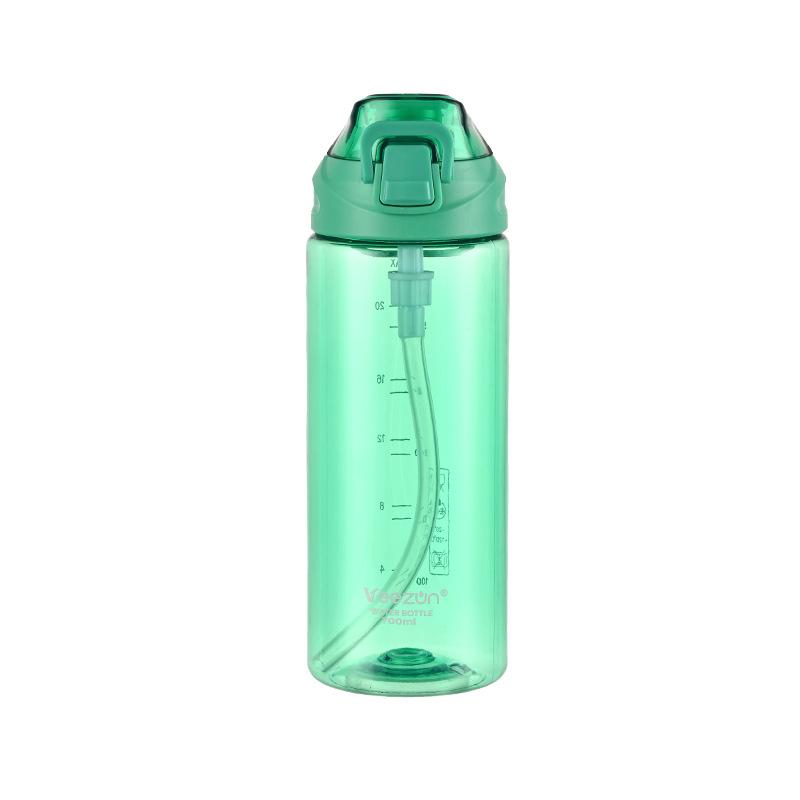 Water bottle700ml high value sports water cup men's and women's fitness cup straw cup with portable handle summer outdoor student plastic